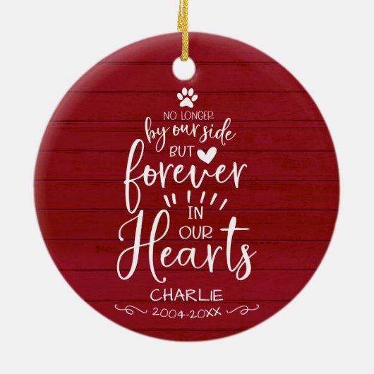 Schattig rustiek boerderijhuis kat of hond huisdie keramisch ornament (Achterkant)