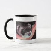 Schattig Sable Ferret Foto Mok (Links)