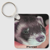 Schattig Sable Ferret Foto Sleutelhanger (Voorkant)