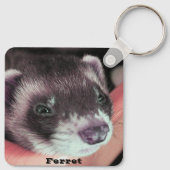 Schattig Sable Ferret Foto Sleutelhanger (Achterkant)