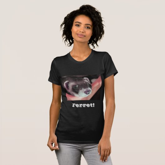 Schattig Sable Ferret Foto T-shirt (Voorkant volledig)