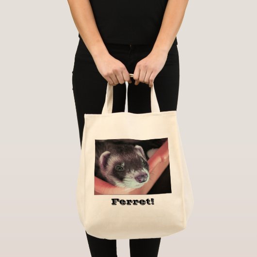 Schattig Sable Ferret Foto Tote Bag (Voorkant (product))