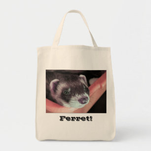Schattig Sable Ferret Foto Tote Bag
