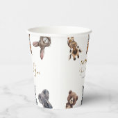 Schattig Safari bos Dieren Verjaardag Papieren Bekers (Rechts)