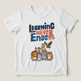 Schattig Safari Dieren Leraar Design Tri-Blend Shirt