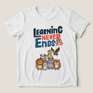 Schattig Safari Dieren Leraar Design Tri-Blend Shirt