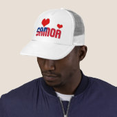 Schattig Samoa Vlaggenharten Patriottisch Trucker Pet (In situ)