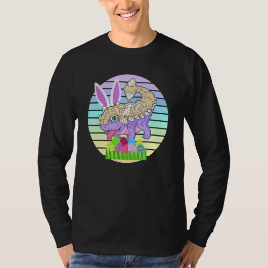 Schattig Saurus Dinosaur Bunny Ears Paasdeosau T-shirt (Voorkant)