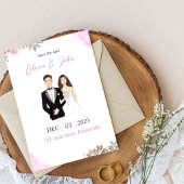 schattig, save the date, platte Save The Date kaar