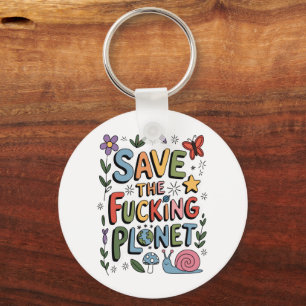 Schattig Save the Planet Milieu Ecowarrior  Sleutelhanger