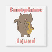 Schattig Saxofoon Squad Kat Magneet (Voorkant)