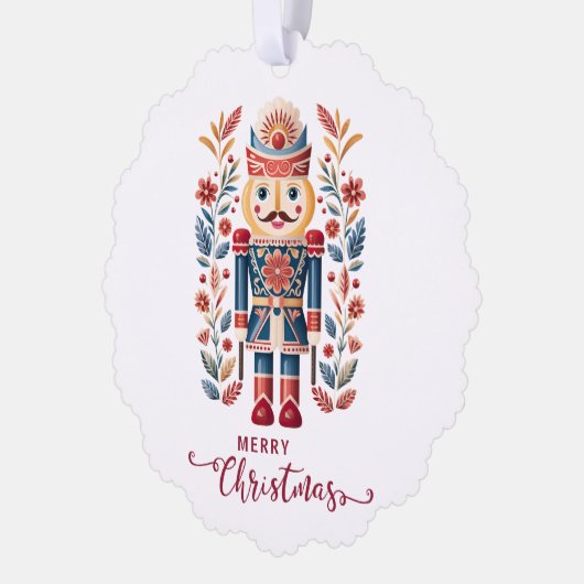 schattig Scandinavisch Kerstmis Ornament Kaart (Links)