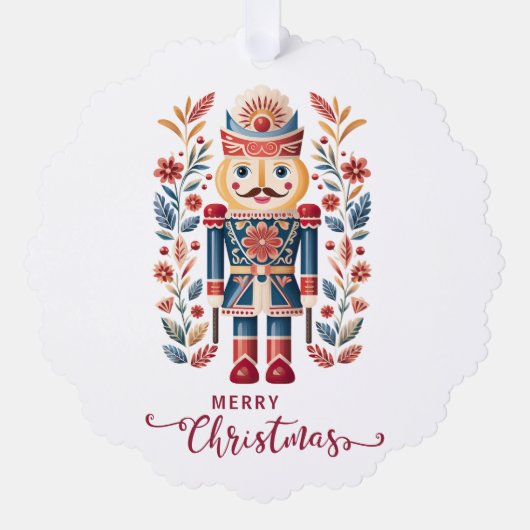 schattig Scandinavisch Kerstmis Ornament Kaart (Voorkant)