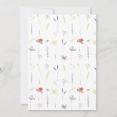 Schattig Schaap Lam Wildflower Uitnodiging (Achterkant)