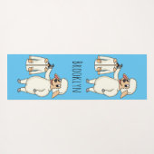 Schattig schaap met jas cartoon  yogamat (Achterkant (horizontaal))