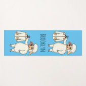 Schattig schaap met jas cartoon  yogamat (Voorkant (horizontaal))