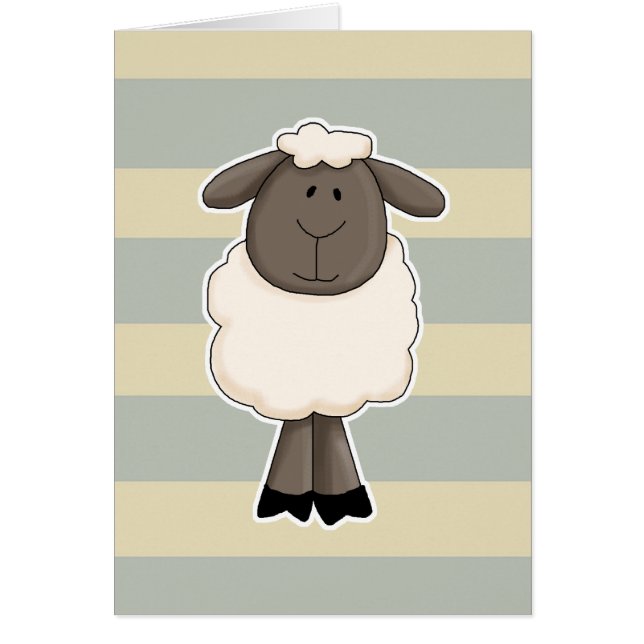 Schattig schaap ooievaar (Voorkant)