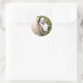 SCHATTIG SCHAAP RONDE STICKER (Tas)