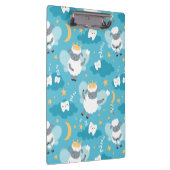 Schattig Schaap Tand Fairy Tandarts Hygiënist Klembord (Rechts)
