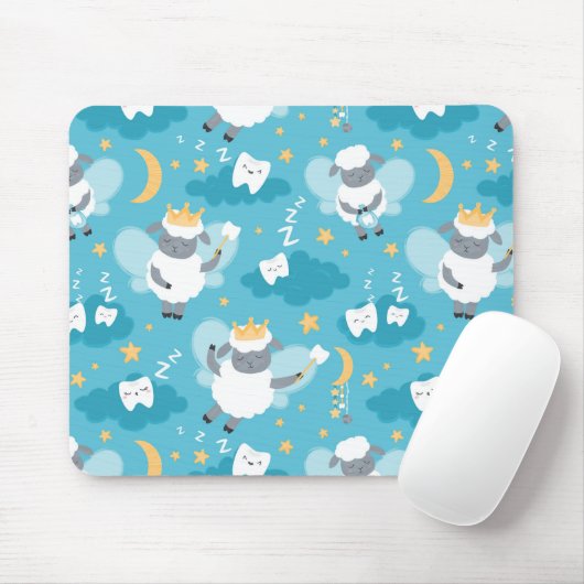 Schattig Schaap Tand Fairy Tandarts Hygiënist Muismat (Met muis)