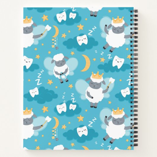 Schattig Schaap Tand Fairy Tandarts Hygiënist Notitieboek (Achterkant)