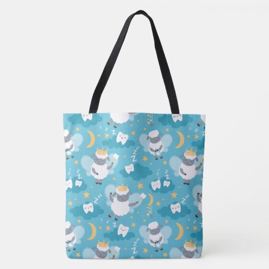 Schattig Schaap Tand Fairy Tandarts Hygiënist Tote Bag (Voorkant)