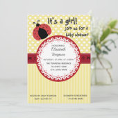 Schattig schattig cartoon lieveheersbeestje baby s kaart (Staand voorkant)