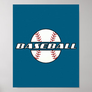 Schattig Schattig Honkbal Sportieve Speler Coach Poster