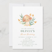 Schattig schattig klein paddestoel eerste verjaard kaart (Voorkant)