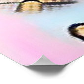 Schattig, schattig, kleurrijke tekening poster (Hoek)