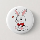 Schattig schattig konijn ronde button 5,7 cm (Voorkant)