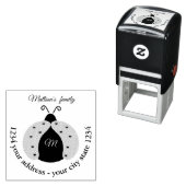 Schattig schattig lieveheersbeestje monogram  zelfinktende stempel (In situ)