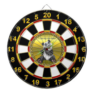 Schattig schattig panda-beer dat bamboe evergreen  dartbord