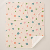 Schattig schattig patroon poka stipt roze modern g sherpa deken (Voorkant)