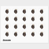 Schattig Schattig pluizig otter dier Hart Sticker (Vel)
