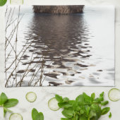 Schattig Schattig pluizig otter dier Theedoek (Gevouwen)