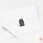 Schattig Schattig pluizig otter dier Vierkante Sticker (Envelop)