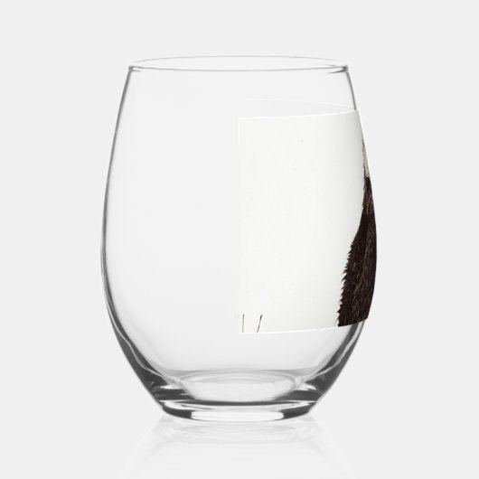 Schattig Schattig pluizig otter dier Wijnglas Zonder Voet (Rechts)