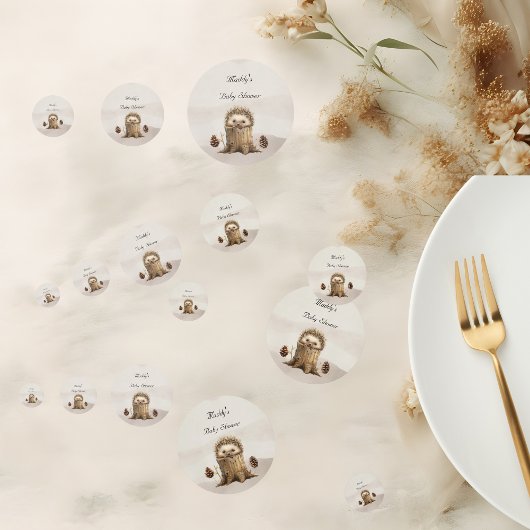 Schattig Schattige Baby Hedgehog-Baby shower Confetti