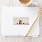 Schattig Schattige Baby Hedgehog-Baby shower Etiket (Insitu)