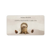 Schattig Schattige Baby Hedgehog-Baby shower Etiket (Voorkant)