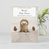 Schattig Schattige Baby Hedgehog-Baby shower Kaart (Staand voorkant)