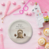 Schattig Schattige Baby Hedgehog-Baby shower Papieren Bordje (Feest)