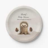 Schattig Schattige Baby Hedgehog-Baby shower Papieren Bordje (Voorkant)