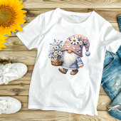 Schattig Schattige Daisy Flower Gnome Vrouwen T-shirt
