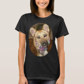 Schattig Schattige Duits Herdershond Terug Tan Vro T-shirt (Voorkant)