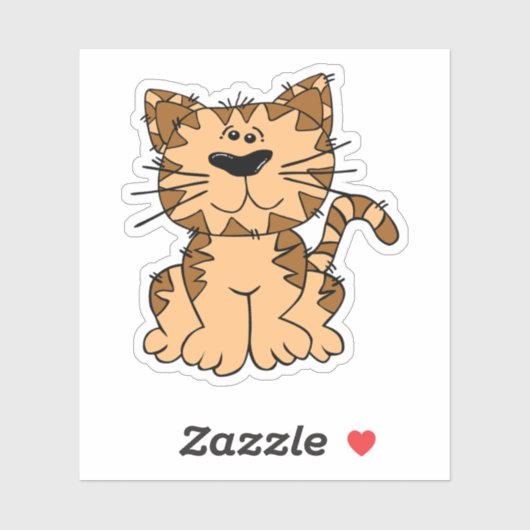 Schattig Schattige kattenontwerp Sticker (Vel)