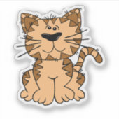 Schattig Schattige kattenontwerp Sticker (Voorkant)