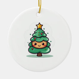 Schattig Schattige kerstboomkarakter Keramisch Ornament