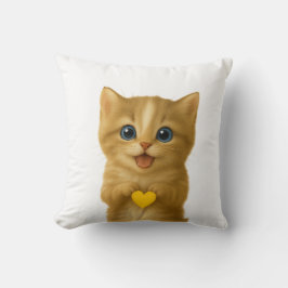 Schattig Schattige kitten denken kussen